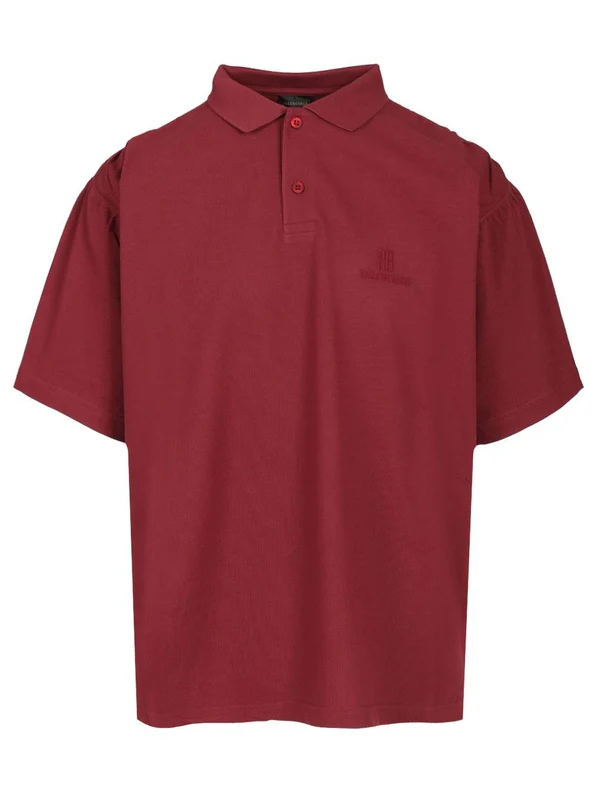Balenciaga Burgundy Polo Shirts