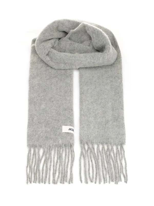 Jacquemus Grey Wool Mufflers