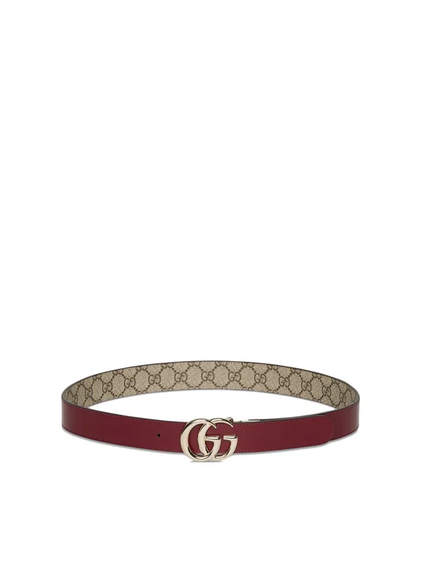 Gucci Burgundy Leather Belts