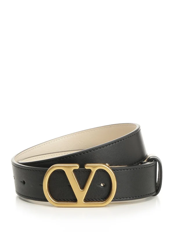 Valentino Black Leather Belts