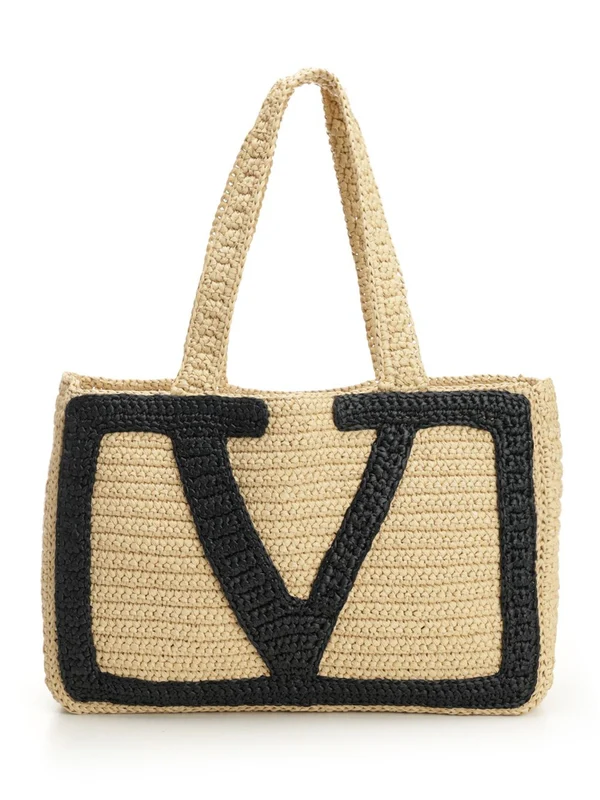 Valentino Beige Tote Bags