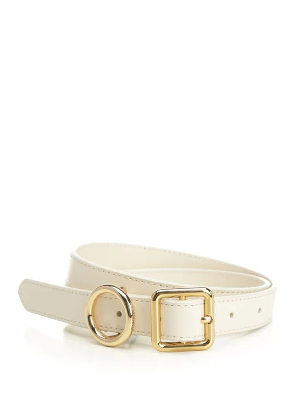 Jacquemus Ivory Leather Belts