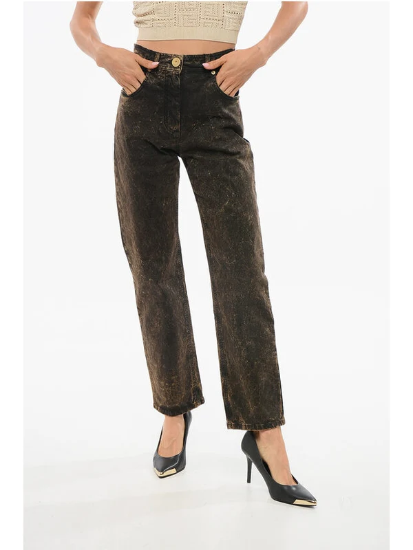 Balmain Brown Denim Pants