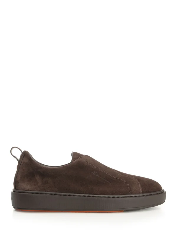 Santoni Brown Low Top Sneakers