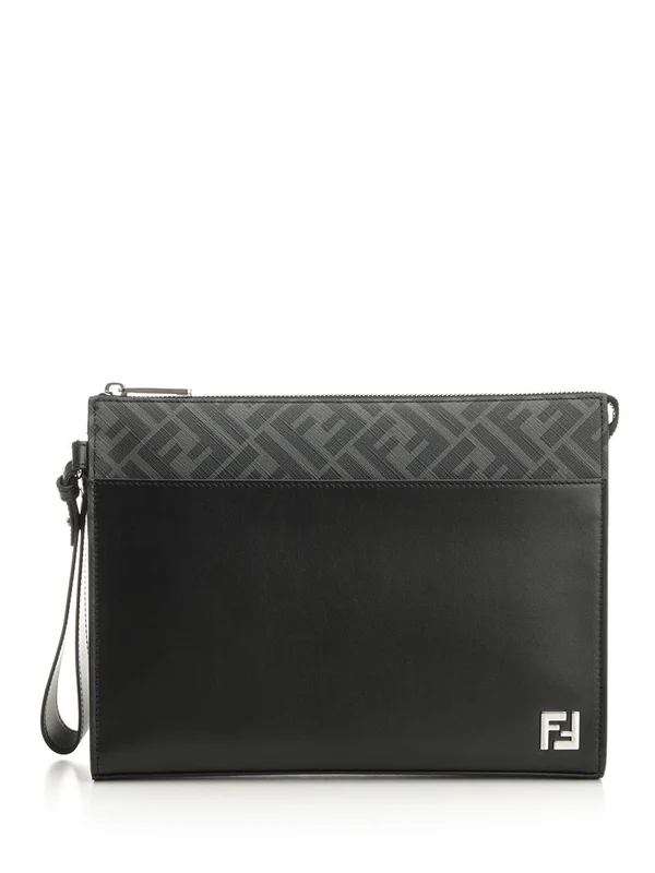 Fendi Ff Square Black Clutch Bags