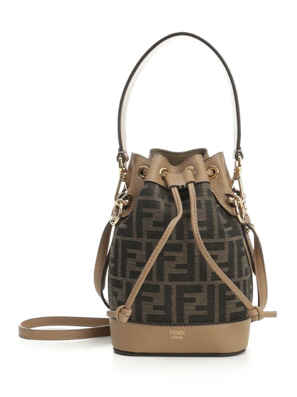 Fendi Montresor Ff Mini Brown Bucket Bags