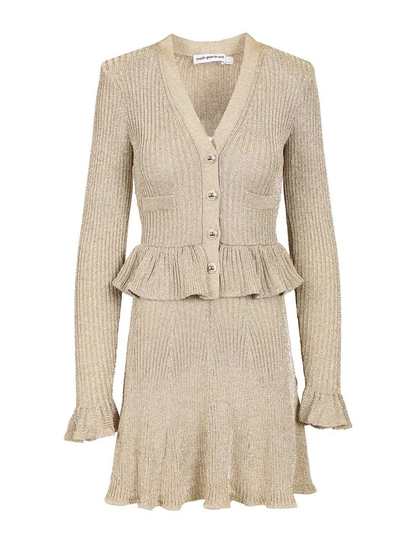 Self-Portrait Beige Mini Dress