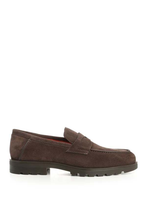 Santoni Brown Loafers