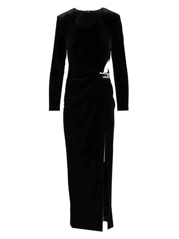 Self-Portrait Black Midi Dress