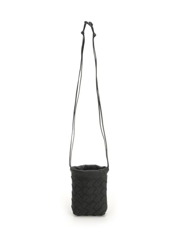 Bottega Veneta Vertical Dust Black Cross Bags