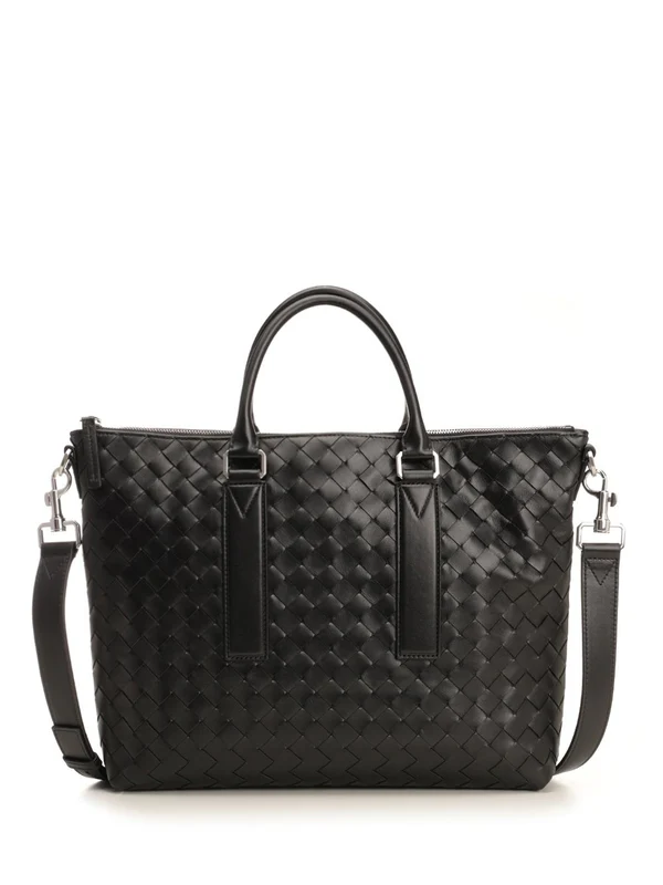 Bottega Veneta Intrecciato Black Brief Case