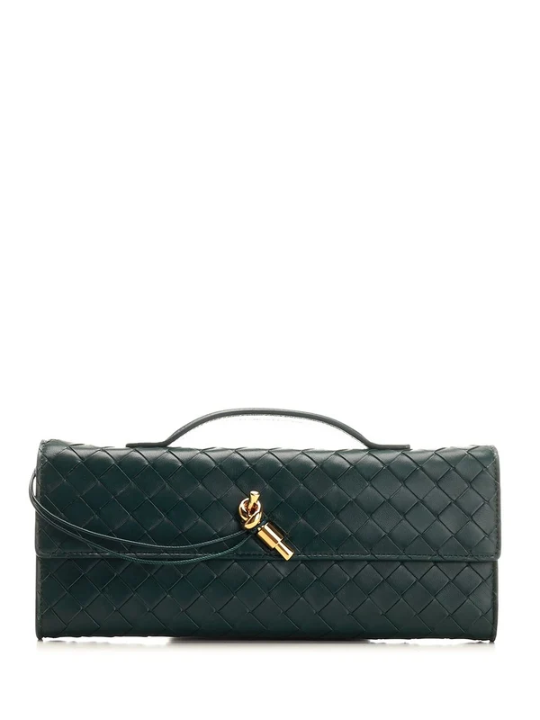 Bottega Veneta Andiamo Green Tote Bags