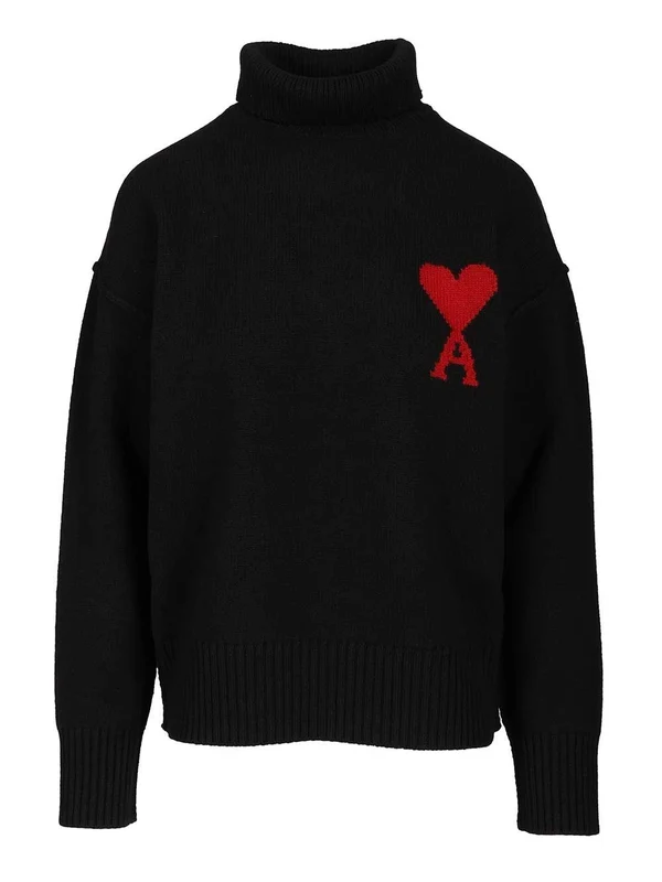 Ami Black Knitted