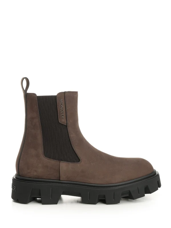 Moncler Brown Chelsea Boots