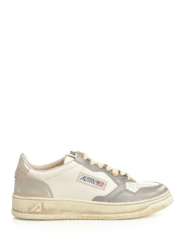 Autry White Grey Low Top Sneakers