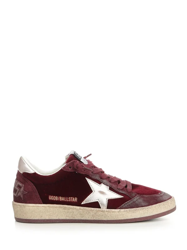 Golden Goose Red Low Top Sneakers