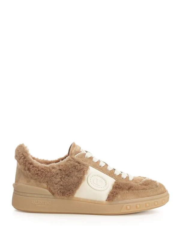 Valentino Beige Low Top Sneakers