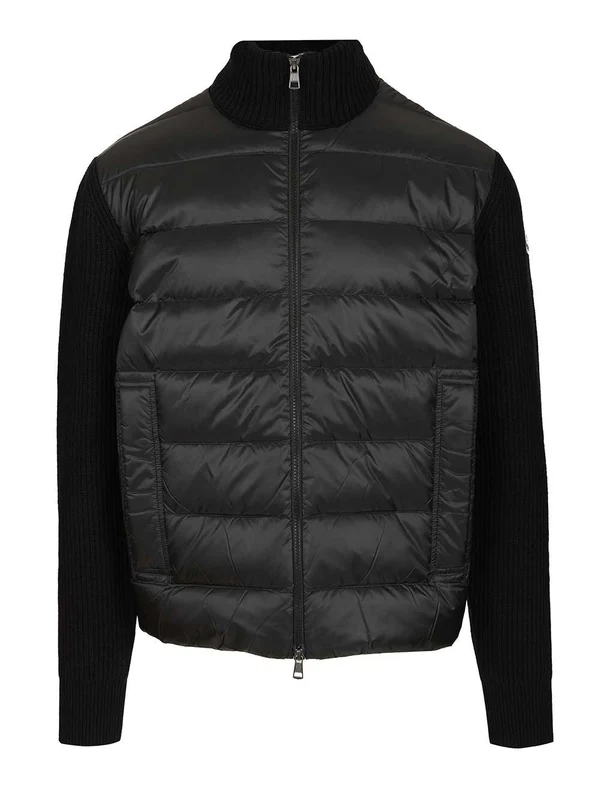 Moncler Black Padded Cardigan