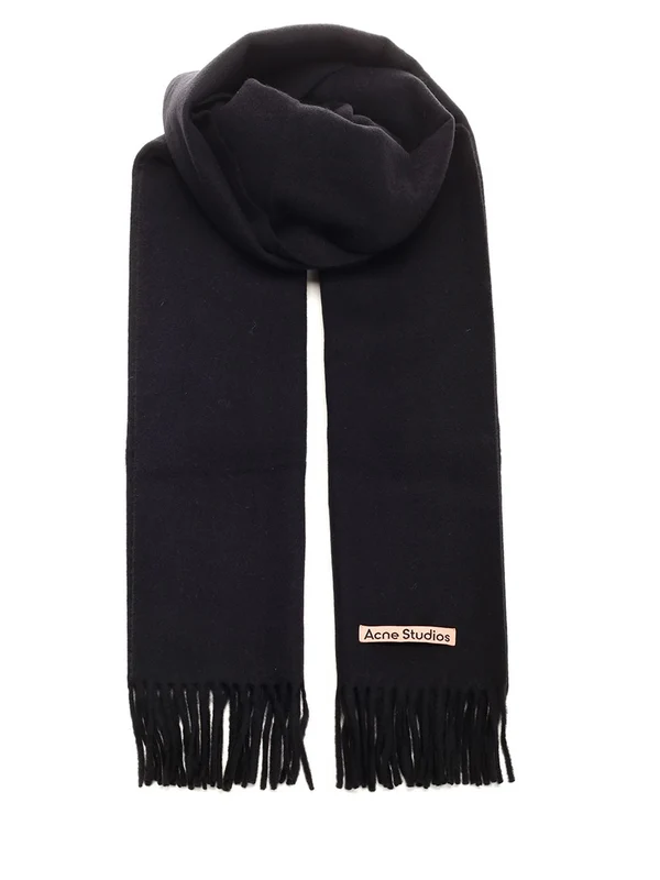 Acne Studios Black Wool Mufflers