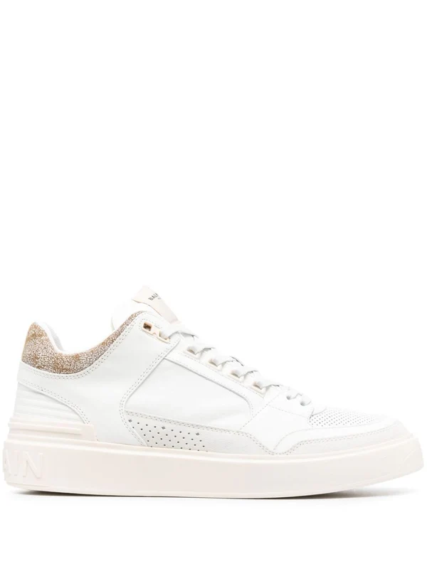 Balmain White Low Top Sneakers