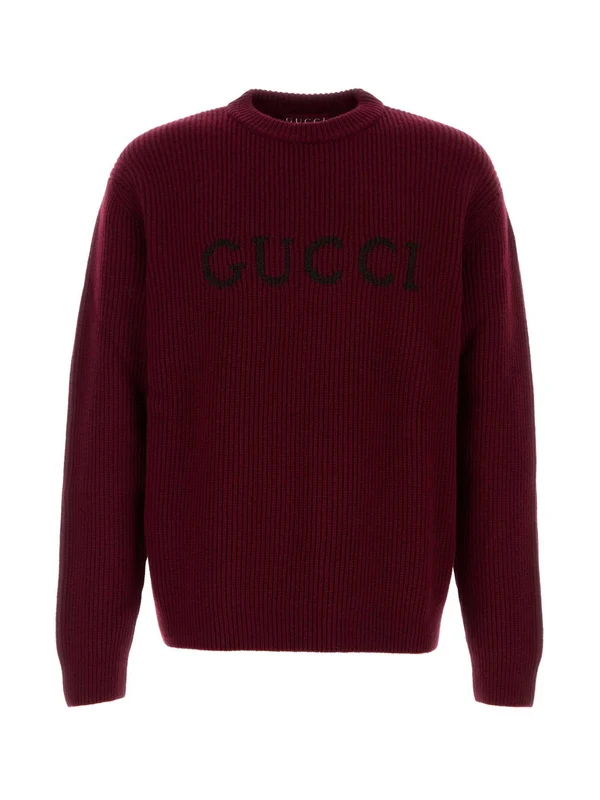 Gucci Burgundy Knitted