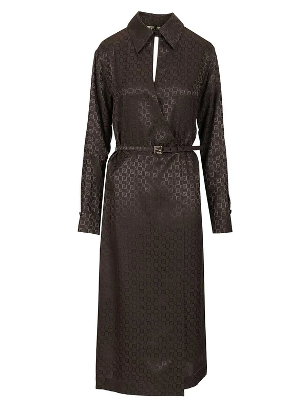 Fendi Brown Midi Dress