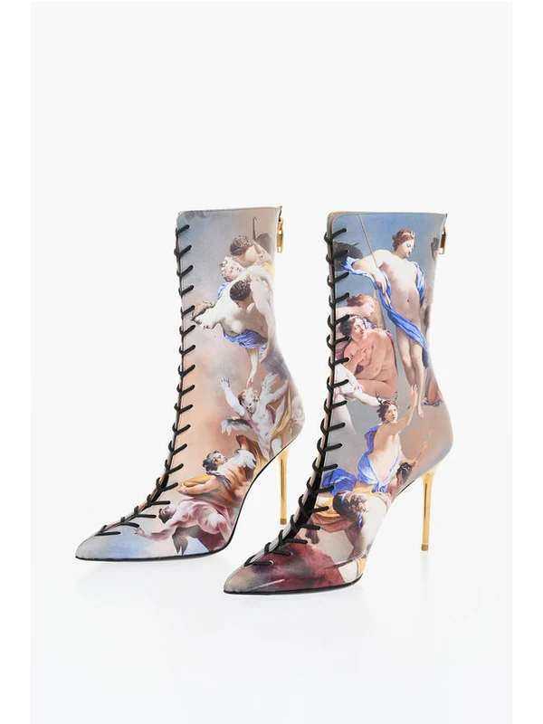 Balmain Multicolor Lace-Up Boots