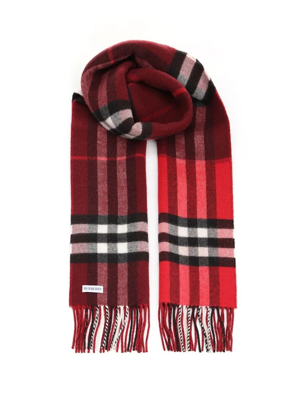 Burberry Red Checked Other Fabric Mufflers