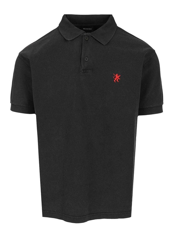 Balenciaga Black Polo Shirts