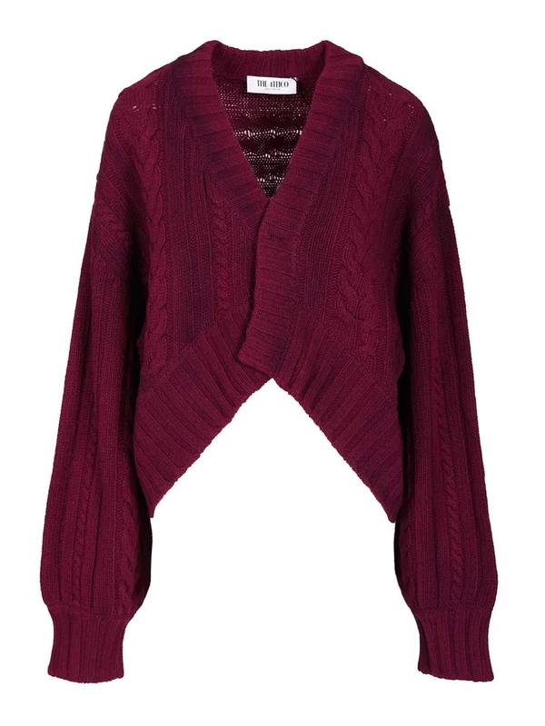 The Attico Burgundy Cardigans