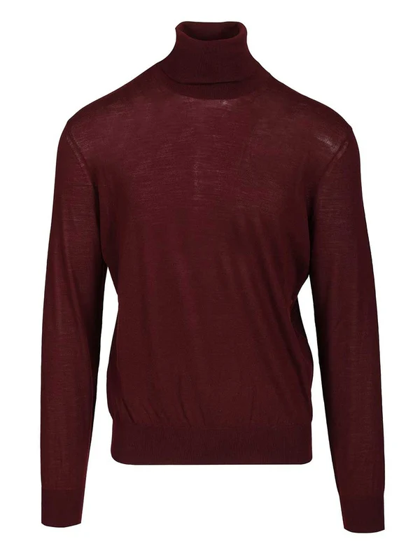 Saint Laurent Burgundy Knitted