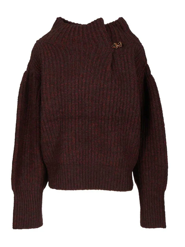 Dries Van Noten Burgundy Knitted