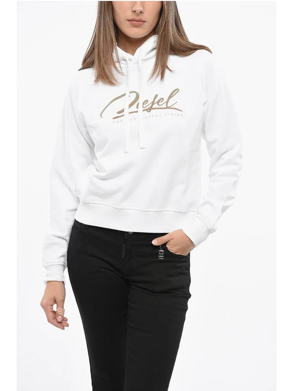 Diesel White Hoodies