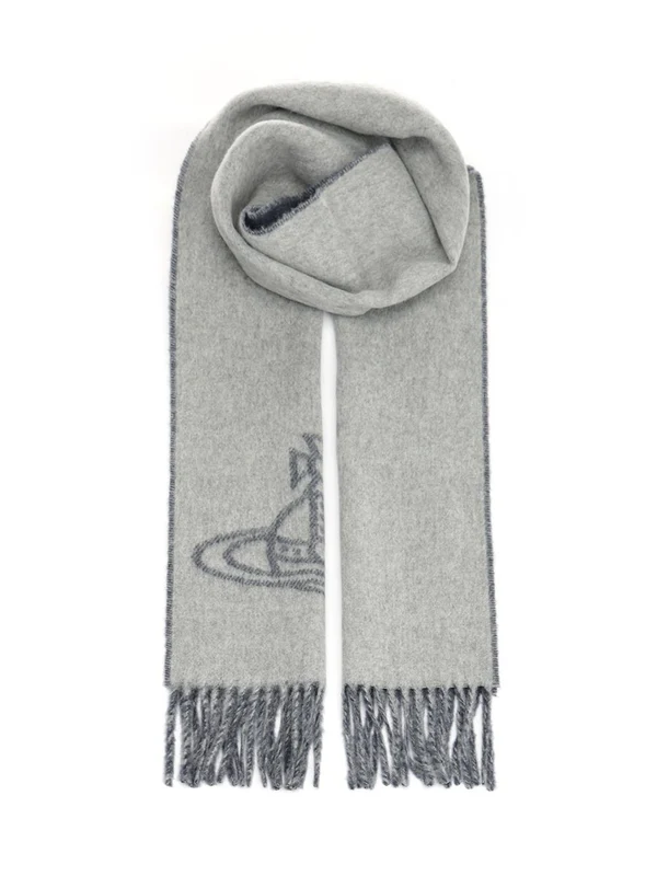 Vivienne Westwood Grey Wool Mufflers