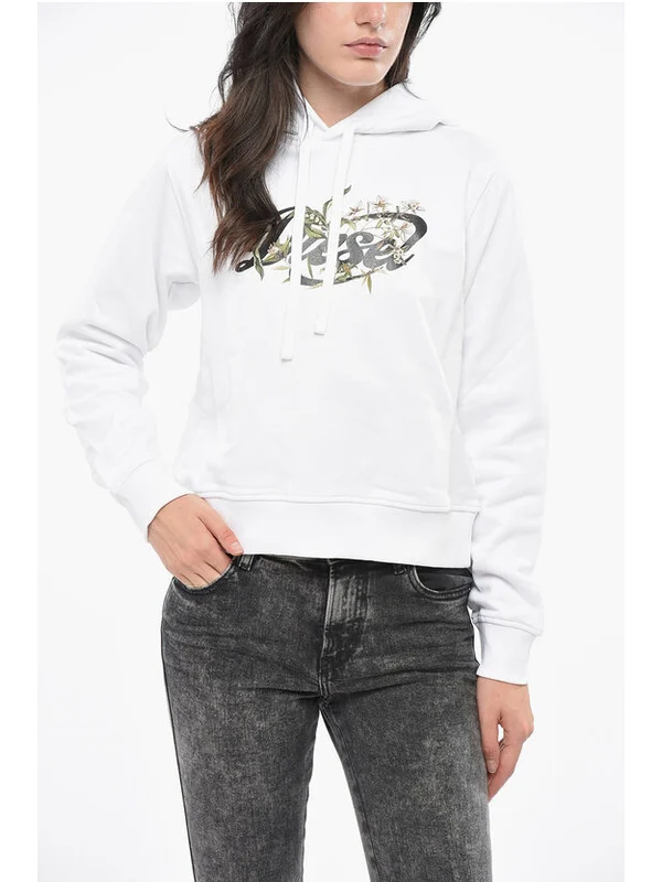 Diesel White Hoodies