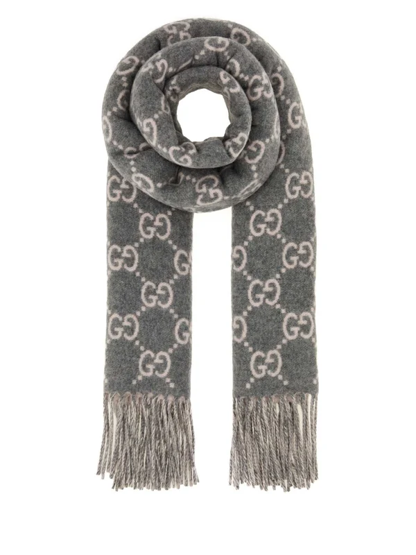 Gucci Grey Wool Mufflers