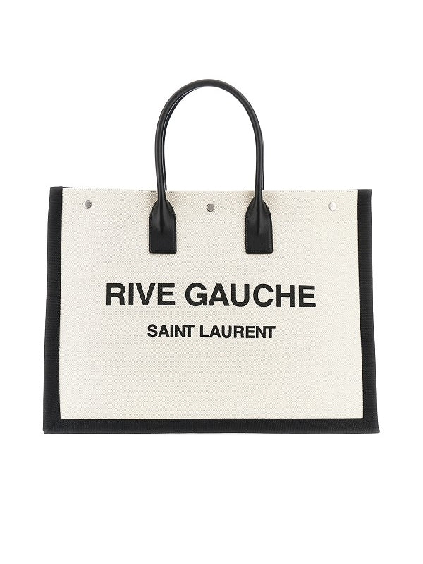 Saint Laurent Grey Beige Tote Bags