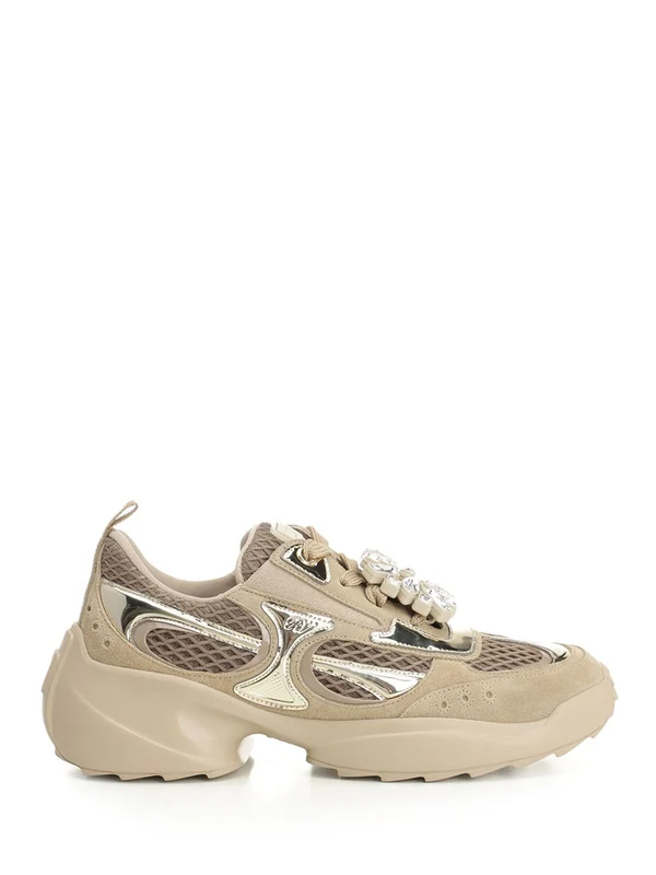 Roger Vivier Beige Low Top Sneakers