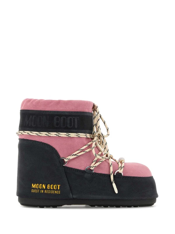 Moon Boot Black Pink Ankle Boots
