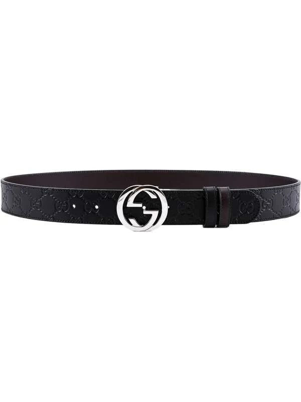 Gucci Black Leather Belts