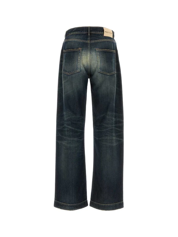 Alexander Mcqueen Navy Denim Pants - Image 2