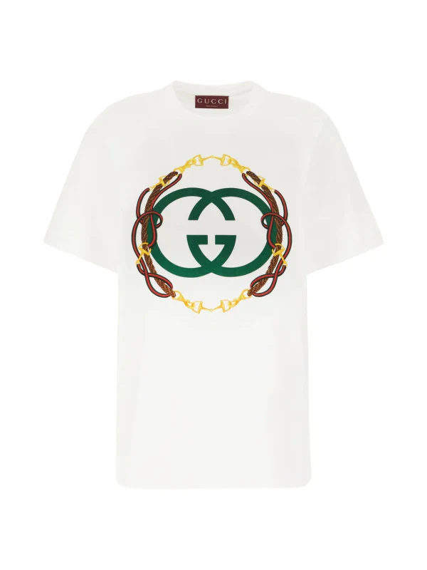 Gucci White Short-Sleeve T-Shirt