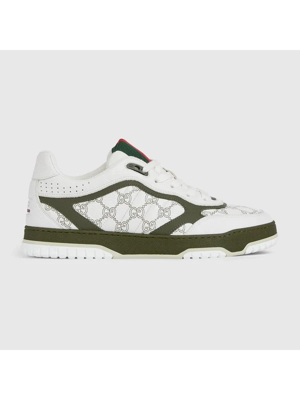 Gucci White Green Low Top Sneakers
