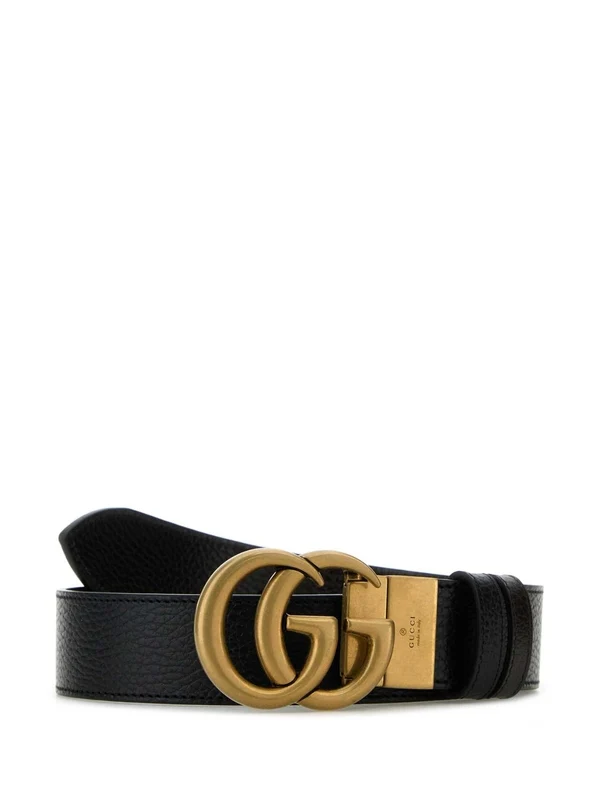 Gucci Black Leather Belts