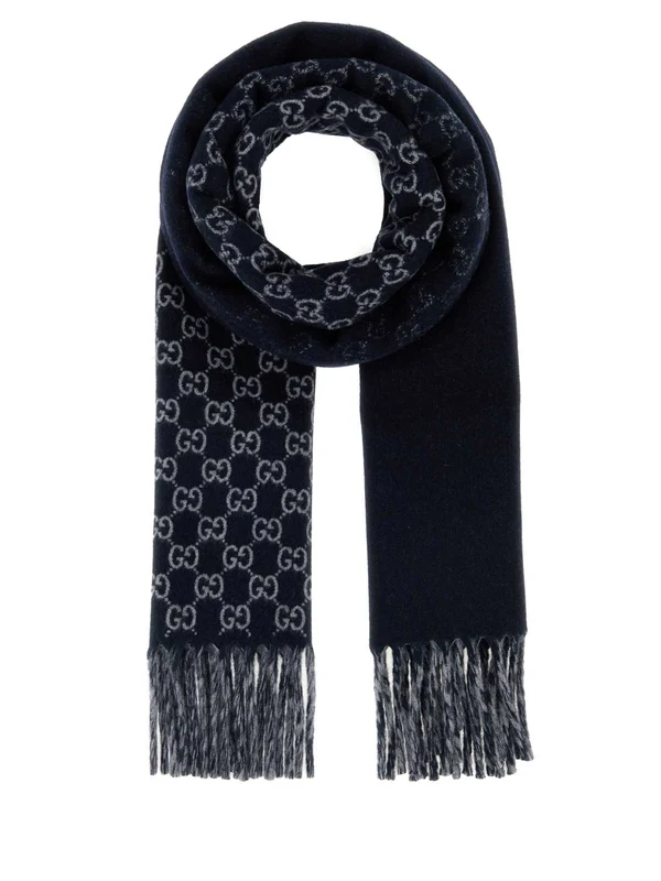 Gucci Black Wool Mufflers