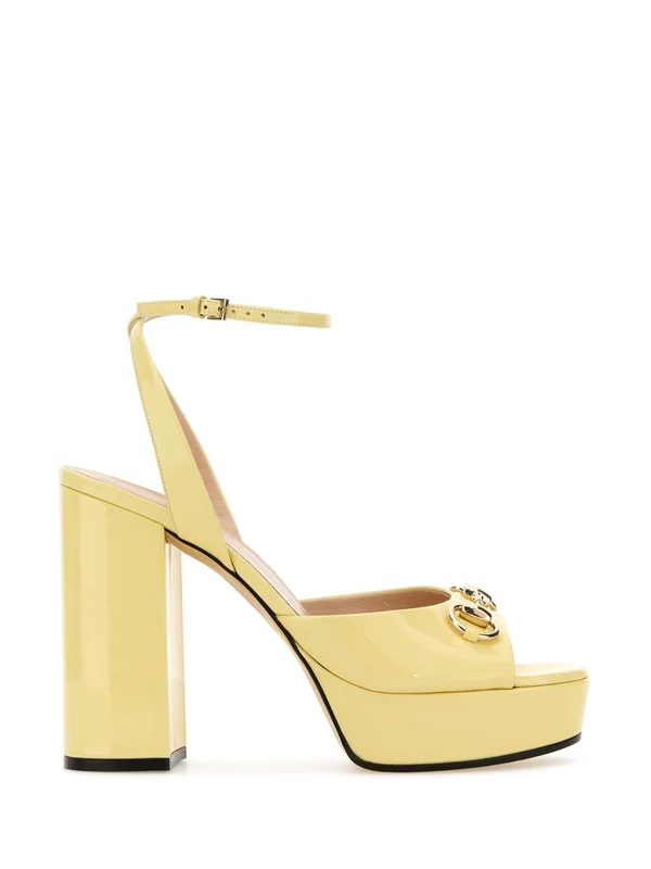 Gucci Yellow Sandal Heels