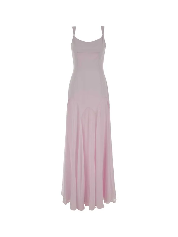 Alexander Mcqueen Pink Long Dress