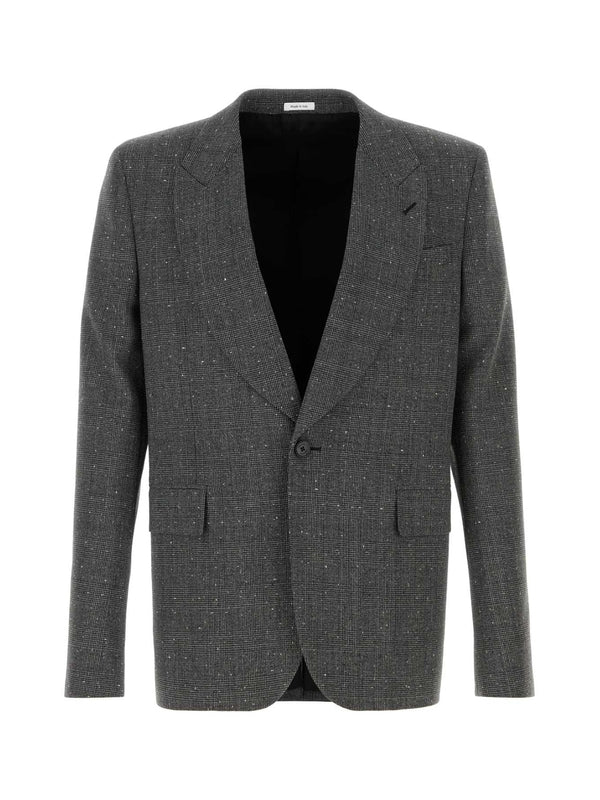 Alexander Mcqueen Grey Tailored Jackets