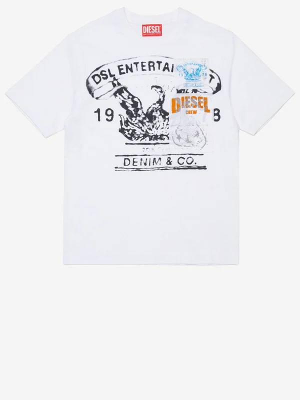 Diesel White Half Sleeve