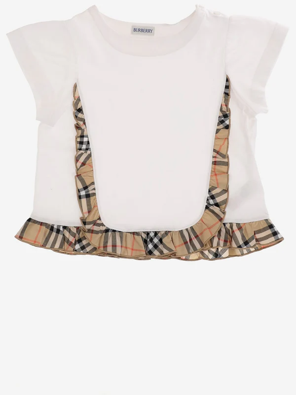 Burberry White Half Sleeve